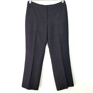 Women's Classic Black Straight Leg Dress Pants Creased Pocket